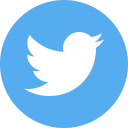 Blauw logo met vogeltje