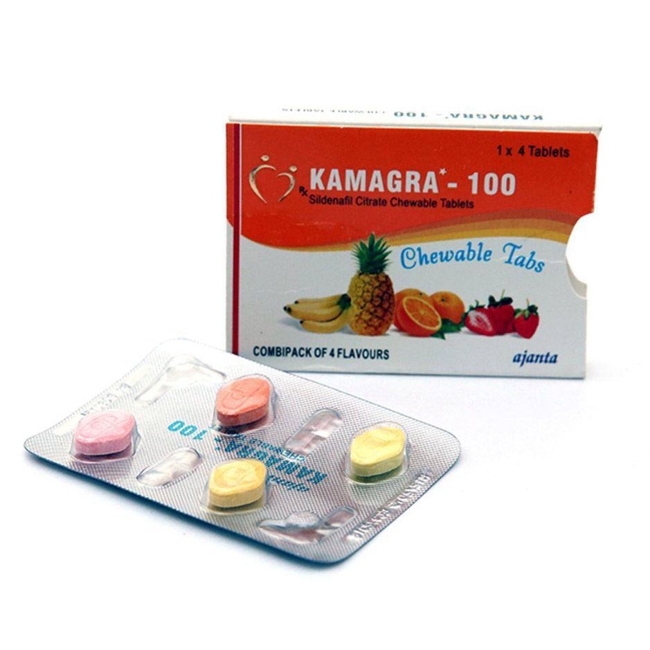 Kamagra chewable doosje met erectie kauwtabletten